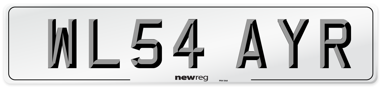 WL54 AYR Number Plate from New Reg
